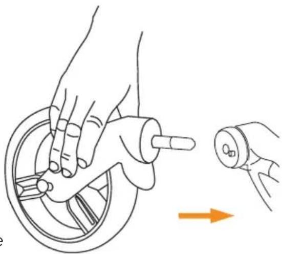 Deryan Evy V2 - Attaching the front wheels - 1