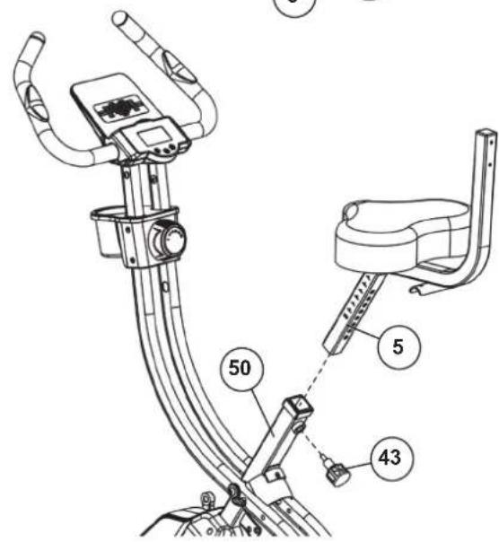 Christopeit Velo Fit - ETAPE 5 Installez le coussin de dossier (33) et la poignée (8) sur le support de coussin de dossier (6). - 2
