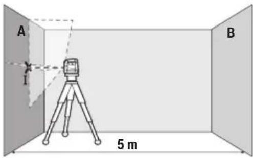 BOSCH GLL2XG Professional - Comprobación de la exactitud de la altura de la línea horizontal - 1