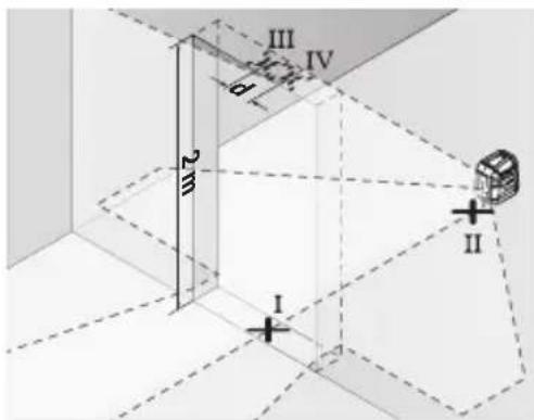 BOSCH GLL2XG Professional - Contrôle de la précision de nivellement de la ligne verticale - 2