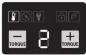 BOSCH IDS 18V-650 T Professional - Display (user interface) Description Meaning - 1