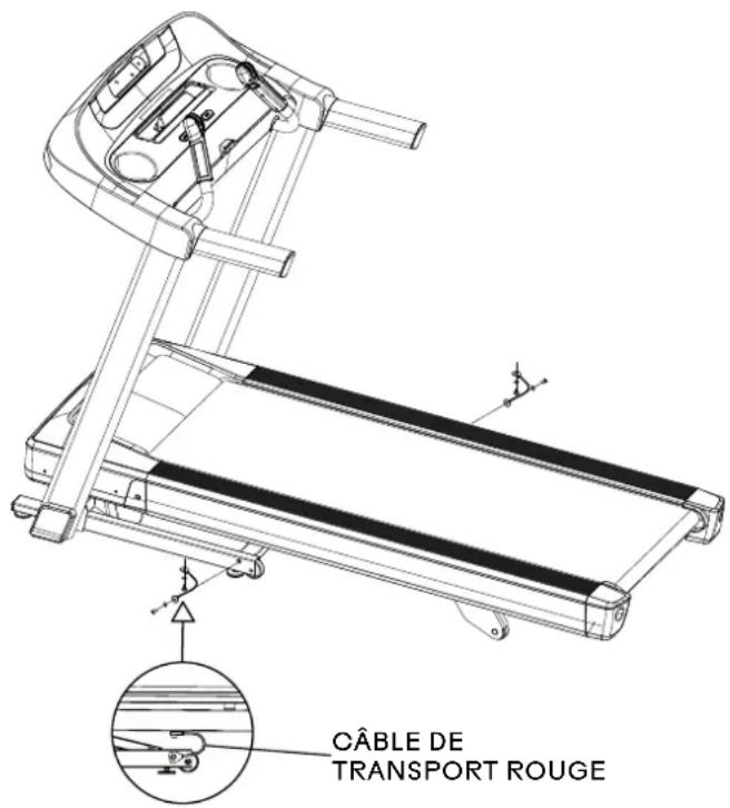 BOWFLEX T6 Treadmill - ÉTAPE 4 - RETRAIT DES CÂBLES DE TRANSPORT - 1