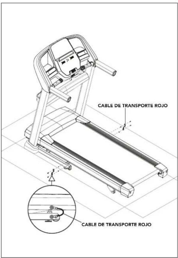 BOWFLEX T8.5J Treadmill - PASO 6 DE MONTAJE - QUITAR LOS CABLES DE TRANSPORTE ROJOS - 1