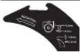 BOSCH GTS 70-216 Professional - Simbole dhe kuptimi i tyre - 2