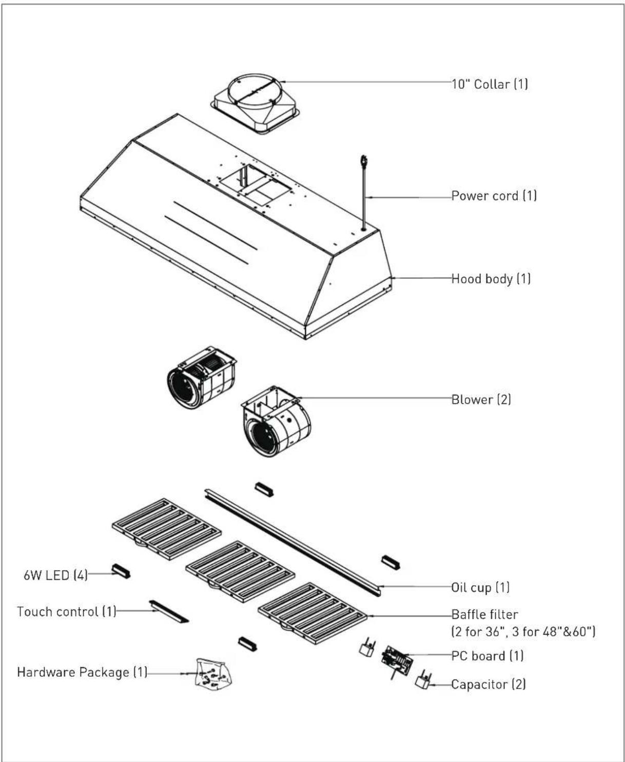 Thor XLH60 - Hood Specifications - 2