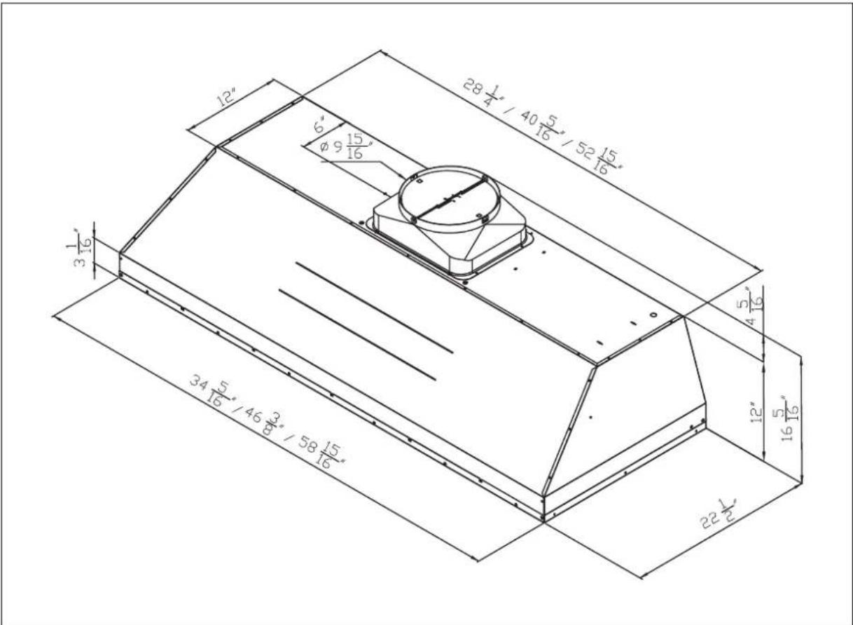 Thor XLH60 - Hood Specifications - 1