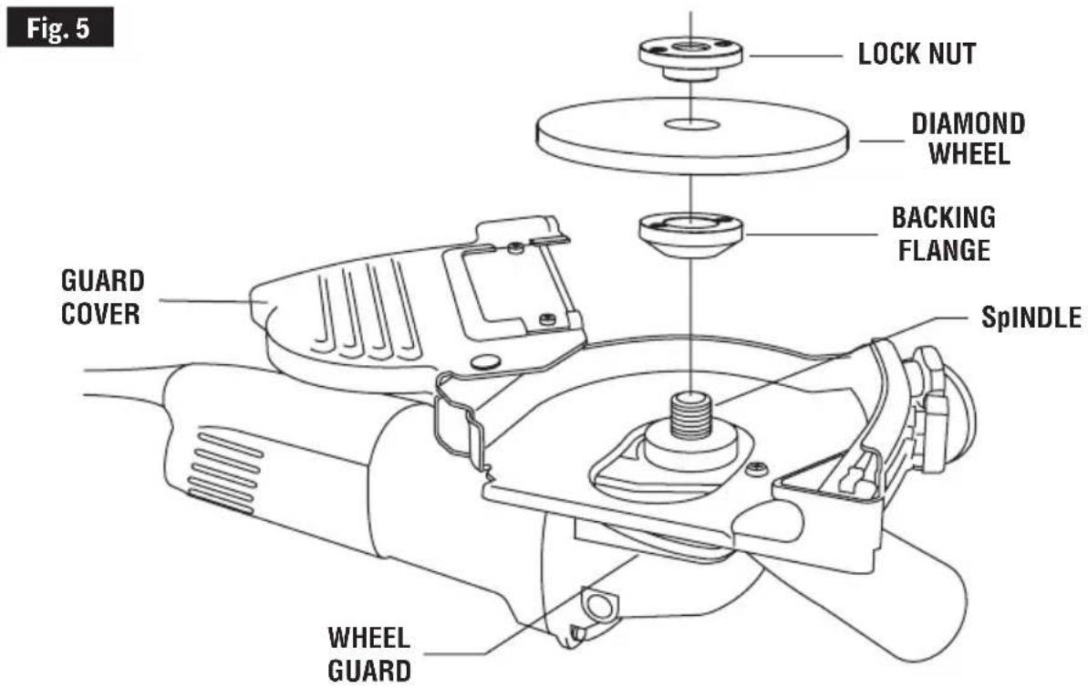 BOSCH GWS13-52TG Professional - Installing and Removing Wheels - 2