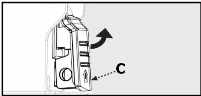 DELTA 96‑107 - To lock the saw: - 1