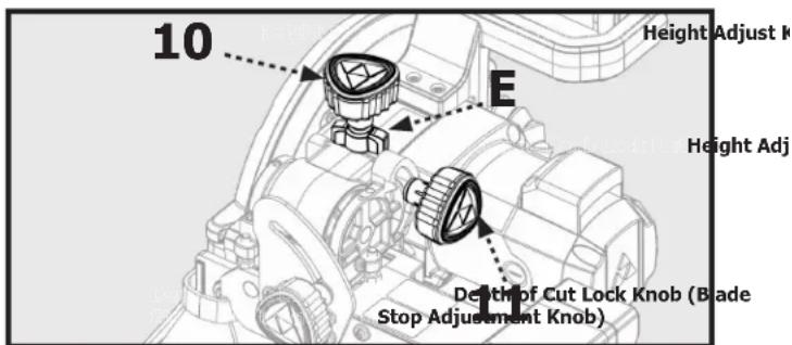 DELTA 96‑107 - Adjusting Depth of Cut - 3