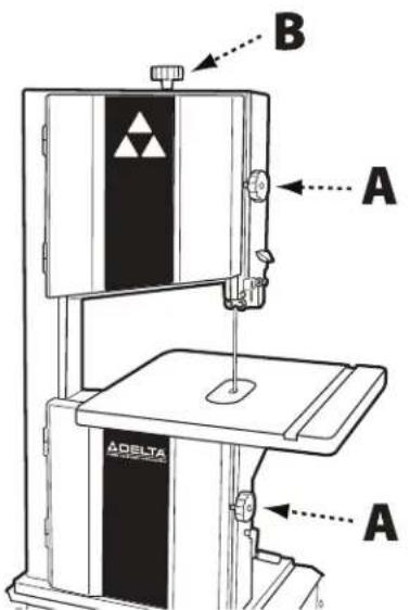 DELTA 28‑400 - INSTALL BLADE TENSIONING KNOB - 2
