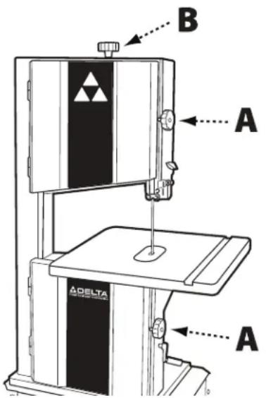 DELTA 28‑400 - INSTALLER LA LAME DE LA SCIE À RUBAN - 1