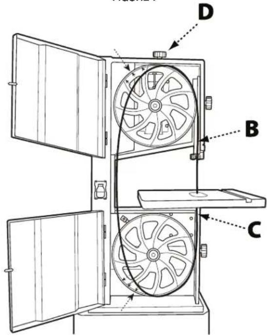 DELTA 28‑400 - INSTALL BLADE TENSIONING KNOB - 4
