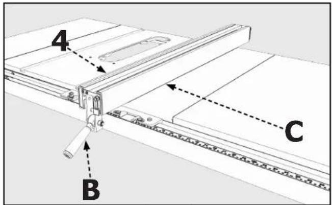 DELTA 36-T50 - ALIGNER LE GUIDE SUR LES RAINURES DU GUIDE A ONGLETS - 1