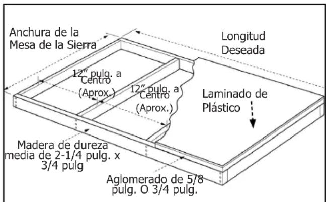 DELTA 36-T50 - CONSTRUYENDO Y ACOPLANDO UNA MESA DE SOPORTE DE MADERA - 2