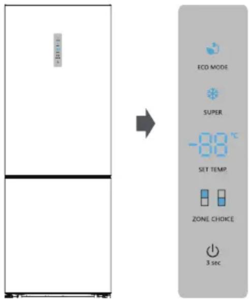 HISENSE RB645N4BIB - Painel de controlo - 1