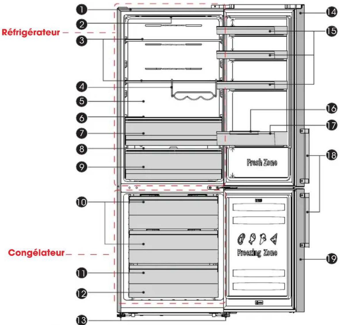 HISENSE RB645N4BIB - Description de l'appareil - 1
