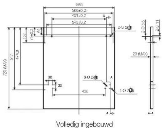 SAMSUNG DW60M5050BB/EN - STAP 3. HET MAATPANEEL PREPAREREN (VOOR VOLLEDIG OF HALF INGEBOUWDE VAATWASSER) - 1