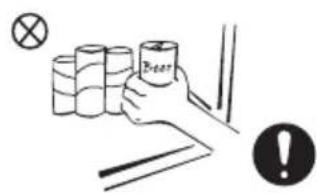 COMFEE RCB169DS2 - WARNINGS RELATED TO PLACING ITEMS - 2