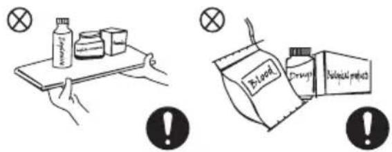 COMFEE RCB169DS2 - WARNINGS RELATED TO PLACING ITEMS - 1