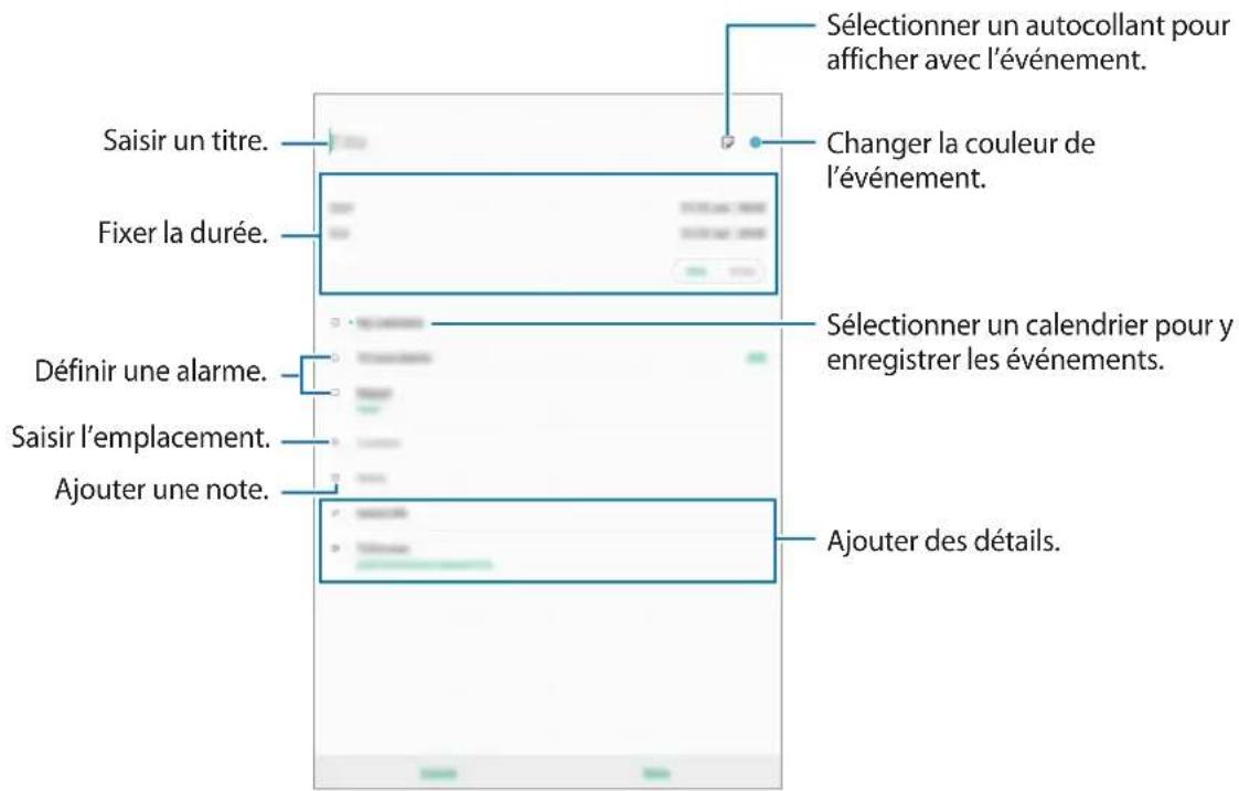 SAMSUNG Galaxy Tab A 10.5 - Créer des événements - 1