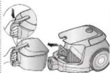SAMSUNG VC08QVNDCRD/EG - EMPTYING THE DUST BIN - 2