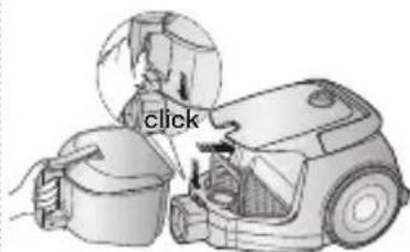 SAMSUNG VC08QVNDCRD/EG - SVUOTAMENTO VASCHETTA DI RACCOLTA POLVERE - 5