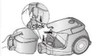 SAMSUNG VC08QVNDCRD/EG - EMPTYING THE DUST BIN - 6