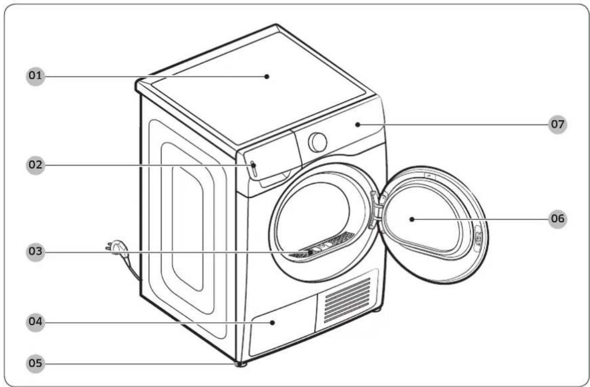 SAMSUNG DV90N8289AW/EN - Lieferumfang - 1