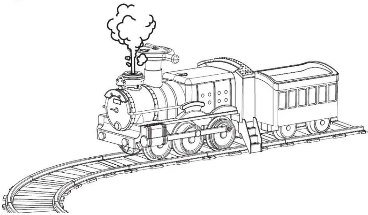 Rollplay Steam Train - JOUET PORTEUR DE 6 V - 1