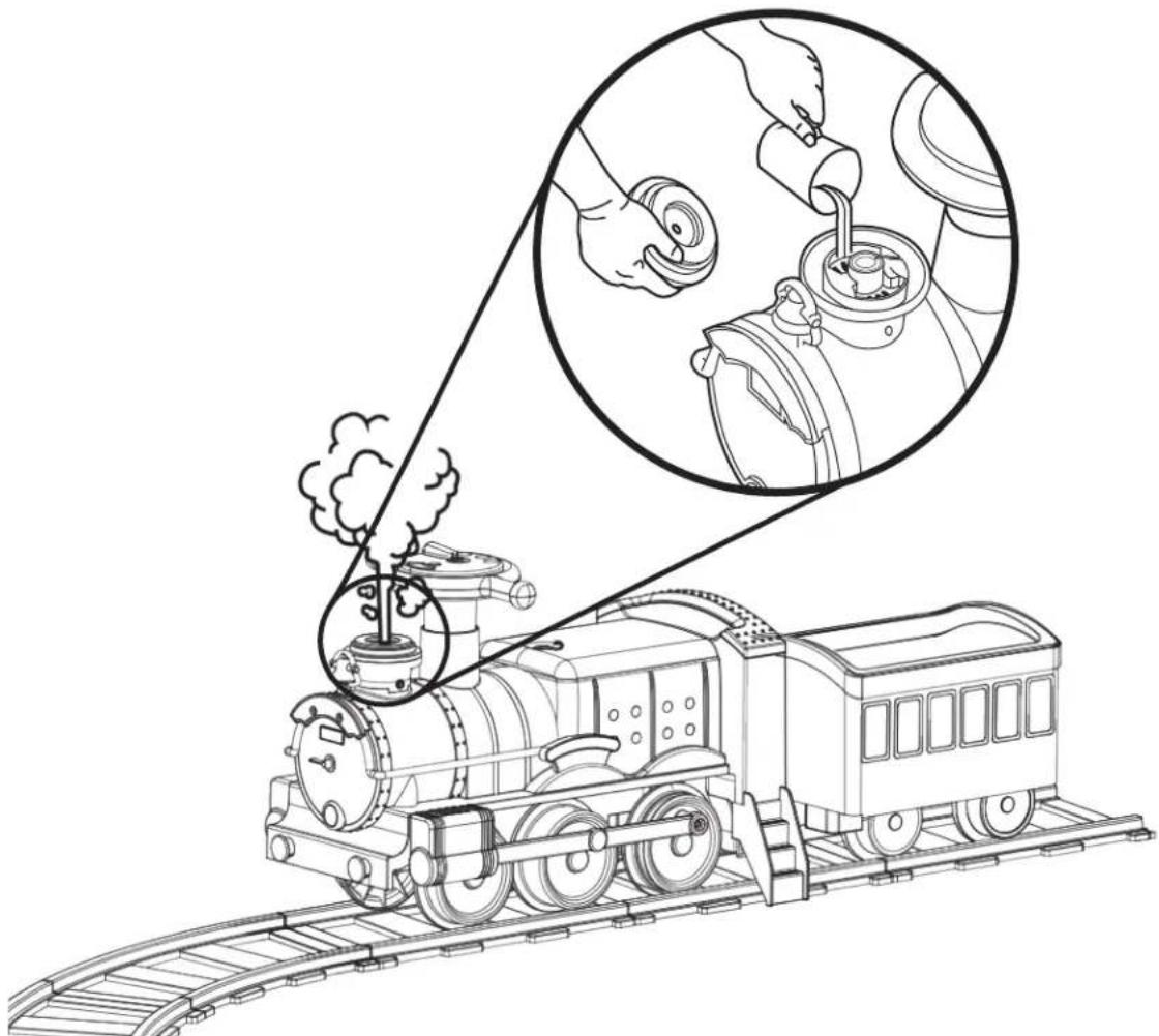 Rollplay Steam Train - Activation de la fonction de vapeur - 1