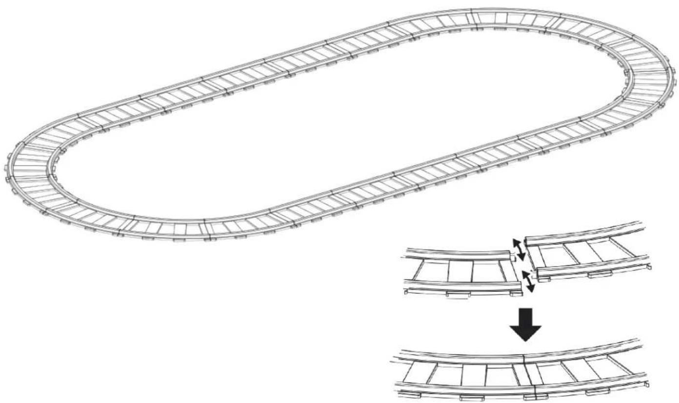 Rollplay Steam Train - Assemblage de la piste ovale - 1