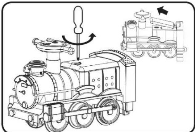 Rollplay Steam Train - Pour retirer la batterie : - 1