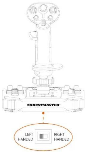 THRUSTMASTER Sol-R 3 AVA Grip Add-On - Sauvaohjaimen asennus vasenkätiseen tilaan: - 1