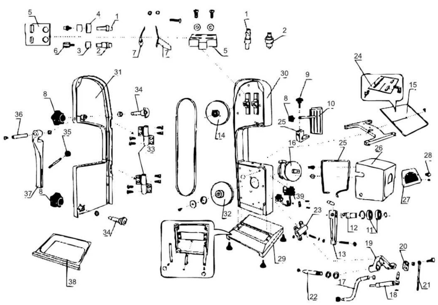 Omcan BS-CN-2000 - Parts Breakdown - 1