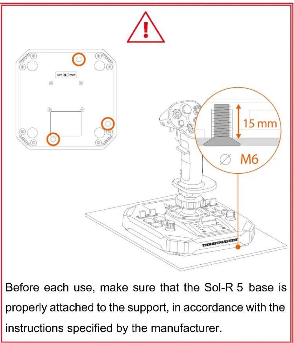 THRUSTMASTER Sol-R 5 Base - Installation on a support - 1