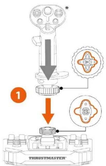 THRUSTMASTER Sol-R 5 Base - Lentosauvan kahvan\* asennus jalustaan - 2
