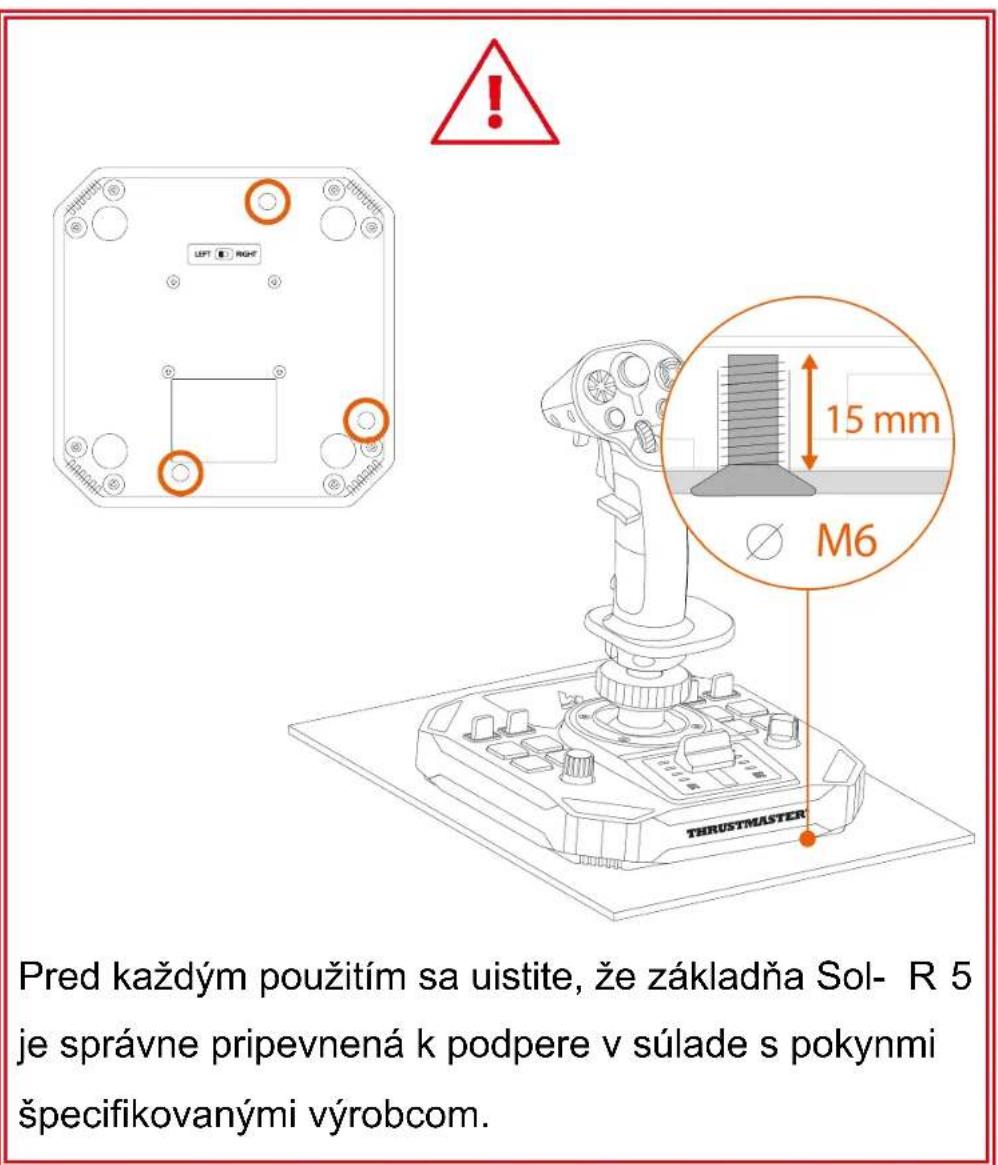 THRUSTMASTER Sol-R 5 Base - Inštalácia na podperu - 1