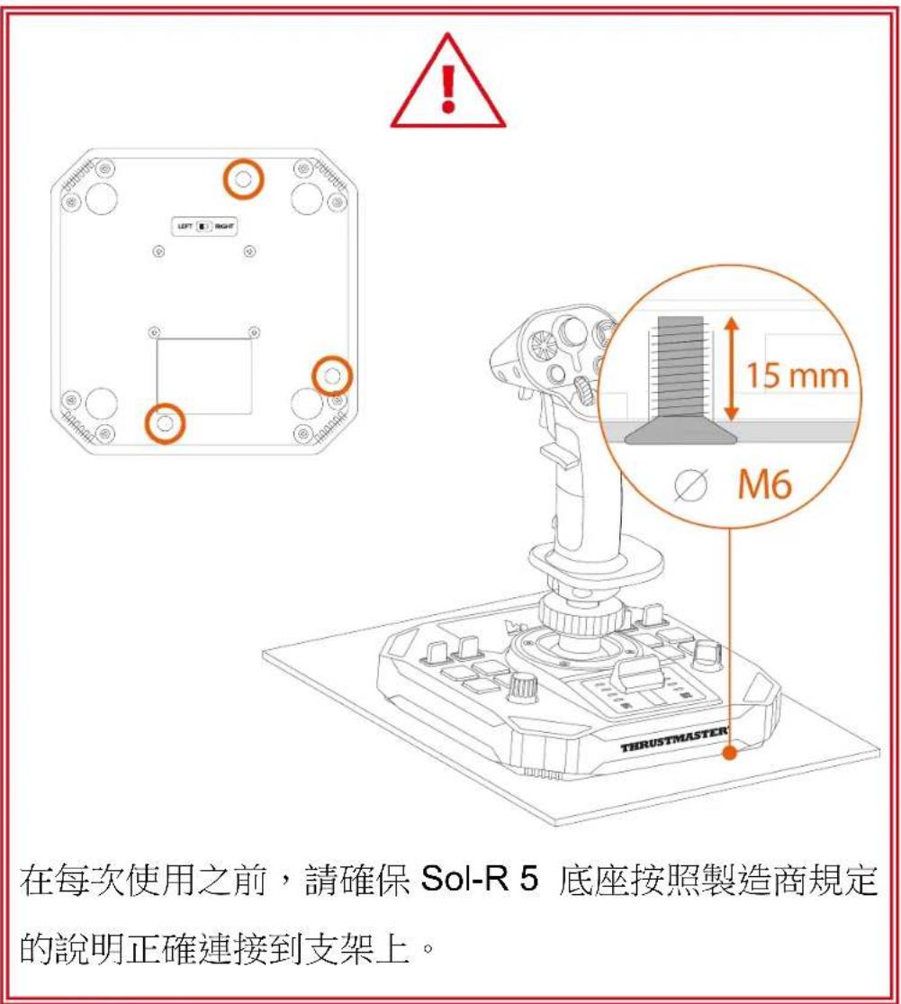 THRUSTMASTER Sol-R 5 Base - 安装到支架上 - 1
