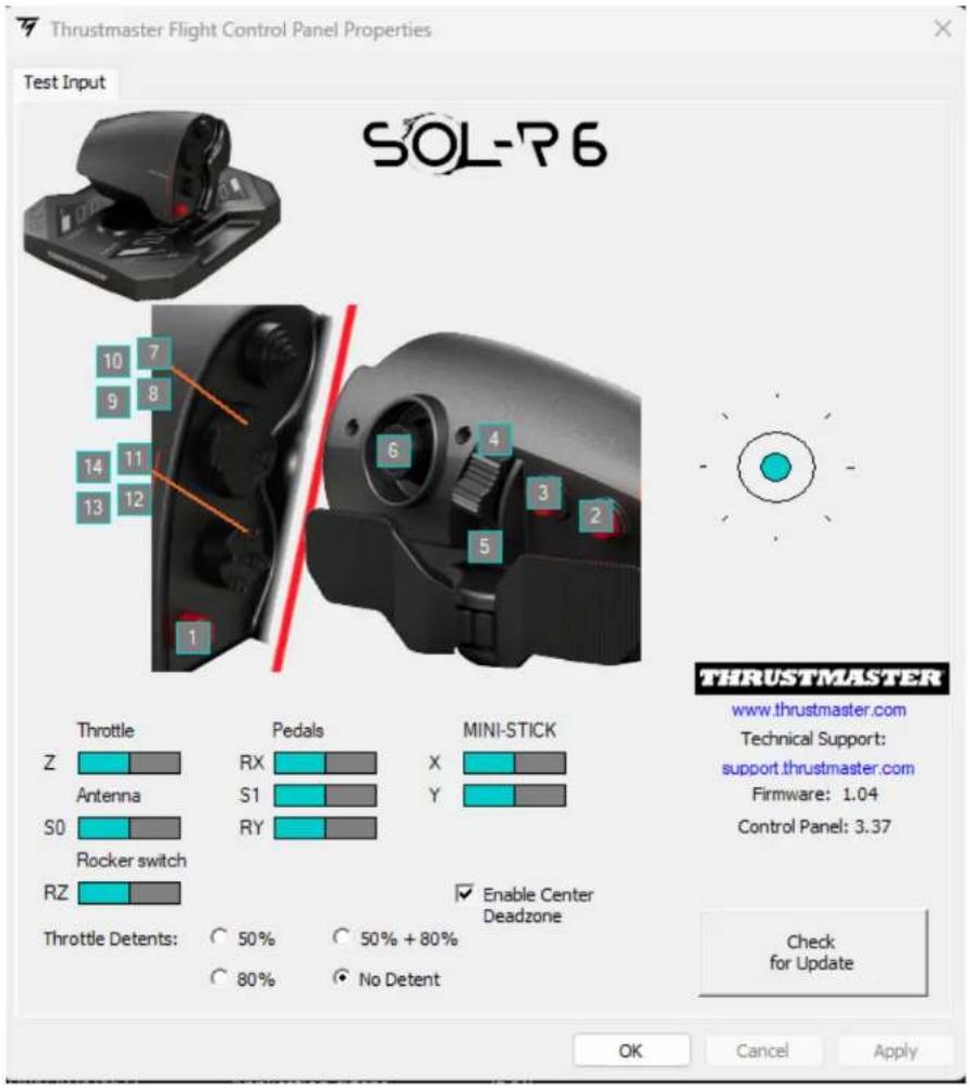 THRUSTMASTER Sol-R 6 Throttle - Control Panel - 2