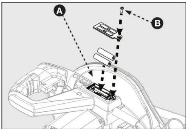 DELTA S26-263L - INSTALL BATTERIES FOR LASER - 1