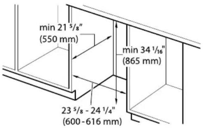 BOSCH SHV53D73UC - Cabinet Requirements - 1