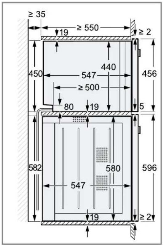 GAGGENAU GS221130 - Installer l'appareil dans un meuble haut - 3