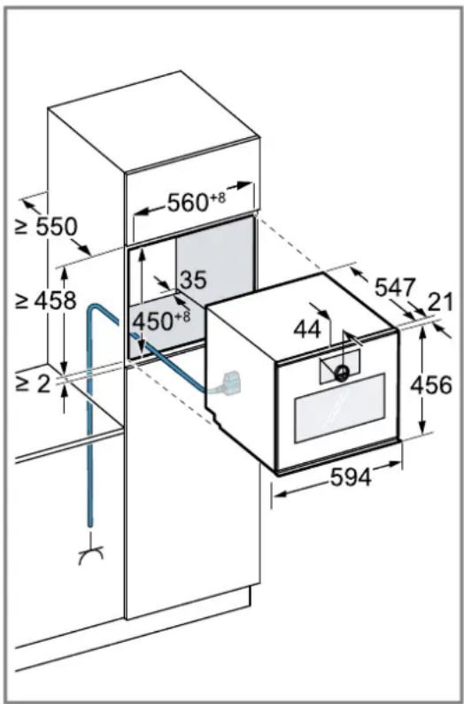 GAGGENAU GS221130 - Installer l'appareil dans un meuble haut - 1