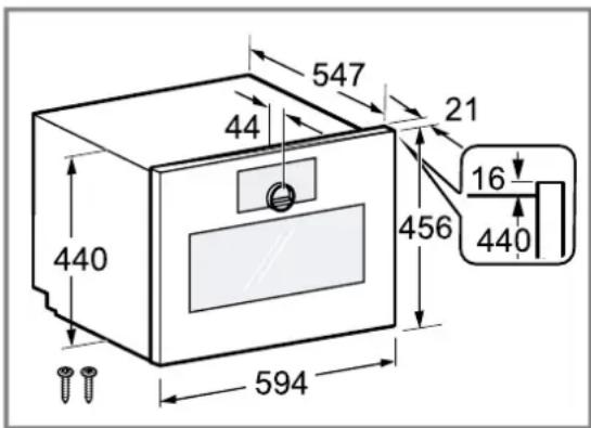 GAGGENAU GS221130 - Dimensions de l'appareil - 1