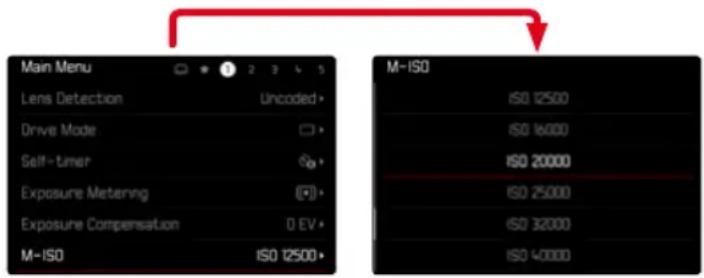 LEICA M EV1 - VALEURS ISO FIXES - 1