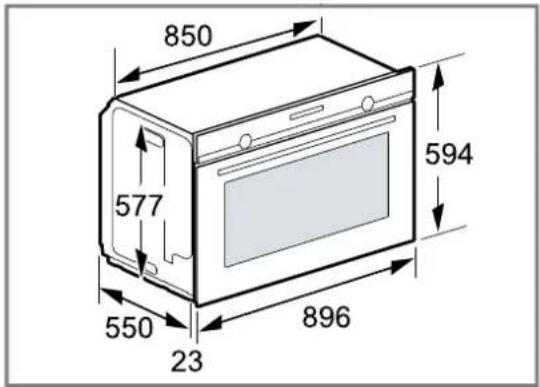BOSCH VGD553FR0 - Appliance dimensions - 1
