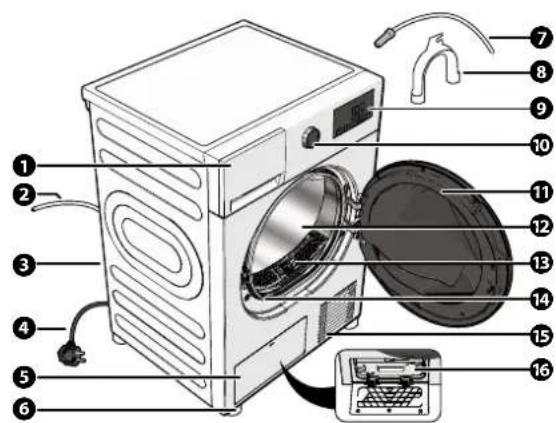 Wisberg WBDR1BW8NB - MAIN PARTS - 1