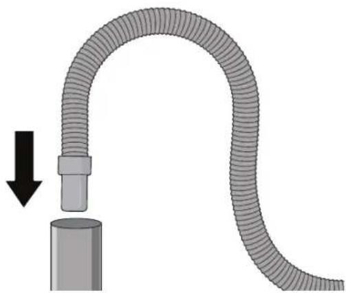 Wisberg WBWM1A3W8NB - CONNECTING THE DISCHARGE HOSE TO A DRAIN PIPE - 1