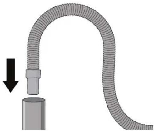 Wisberg WBWM1A3W8DE - CONNECTING THE DISCHARGE HOSE TO A DRAIN PIPE - 1