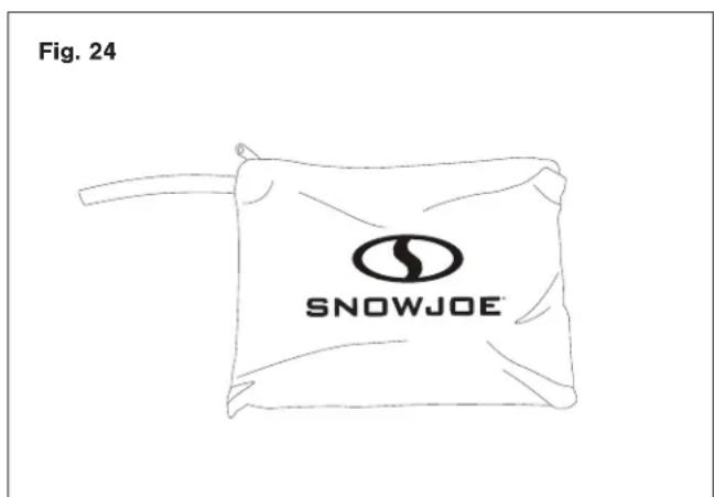 Snow Joe 24V-X2-SB18-MAX - Uso de la cubierta de almacenamiento - 3